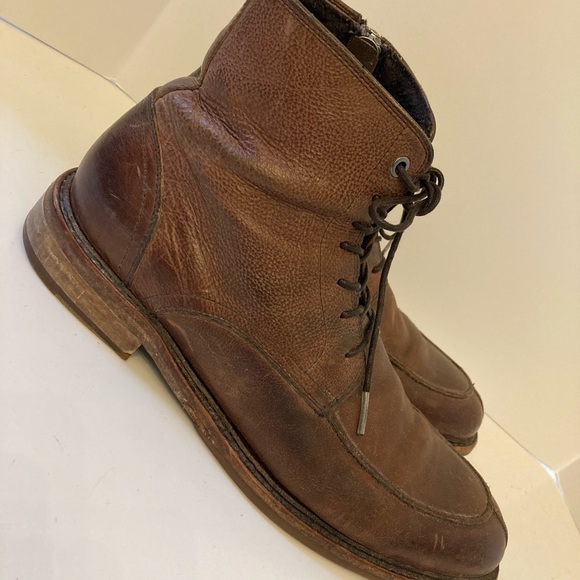 Kenneth Cole RED Saks Fifth Avenue Brown Leather Ankle Boots Men’s 9.5 - Picture 6 of 13